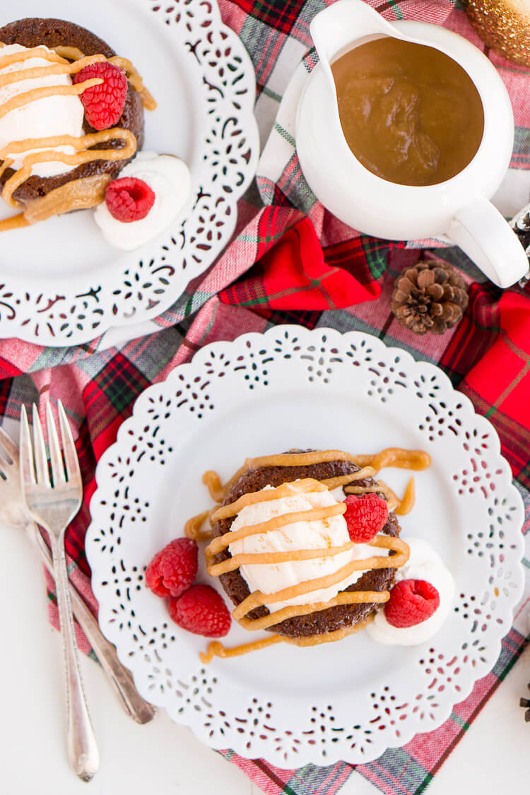 Sticky Toffee Pudding is a rich and cozy cake laced with fig puree and soaked in a sticky toffee sauce. A decadent, sweet, and comforting dessert that can be made up to 4 days ahead of time!