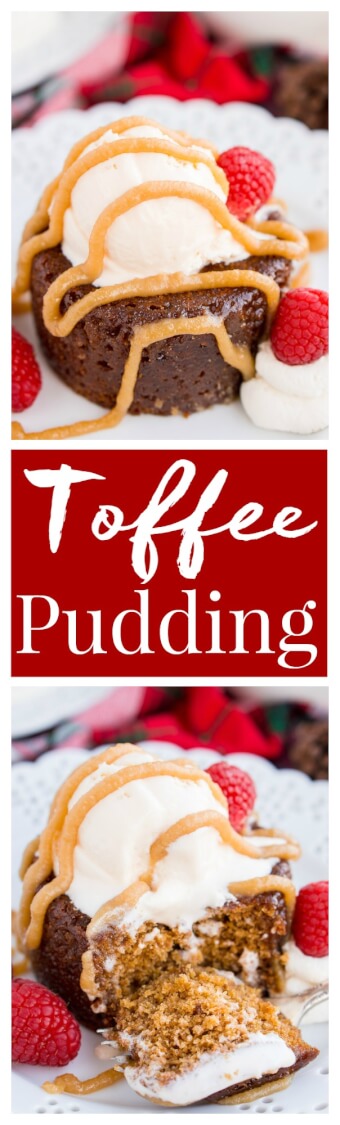 Sticky Toffee Pudding is a rich and cozy cake laced with fig puree and soaked in a sticky toffee sauce. A decadent, sweet, and comforting dessert that can be made up to 4 days ahead of time! via @sugarandsoulco