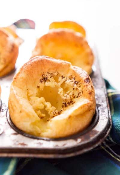 Easy Yorkshire Pudding Popovers are classic, 5-ingredient, English rolls that are delicious, quick and easy to make, and disappear fast! Pair them with a Sunday roast dinner or smother them in jam for breakfast!