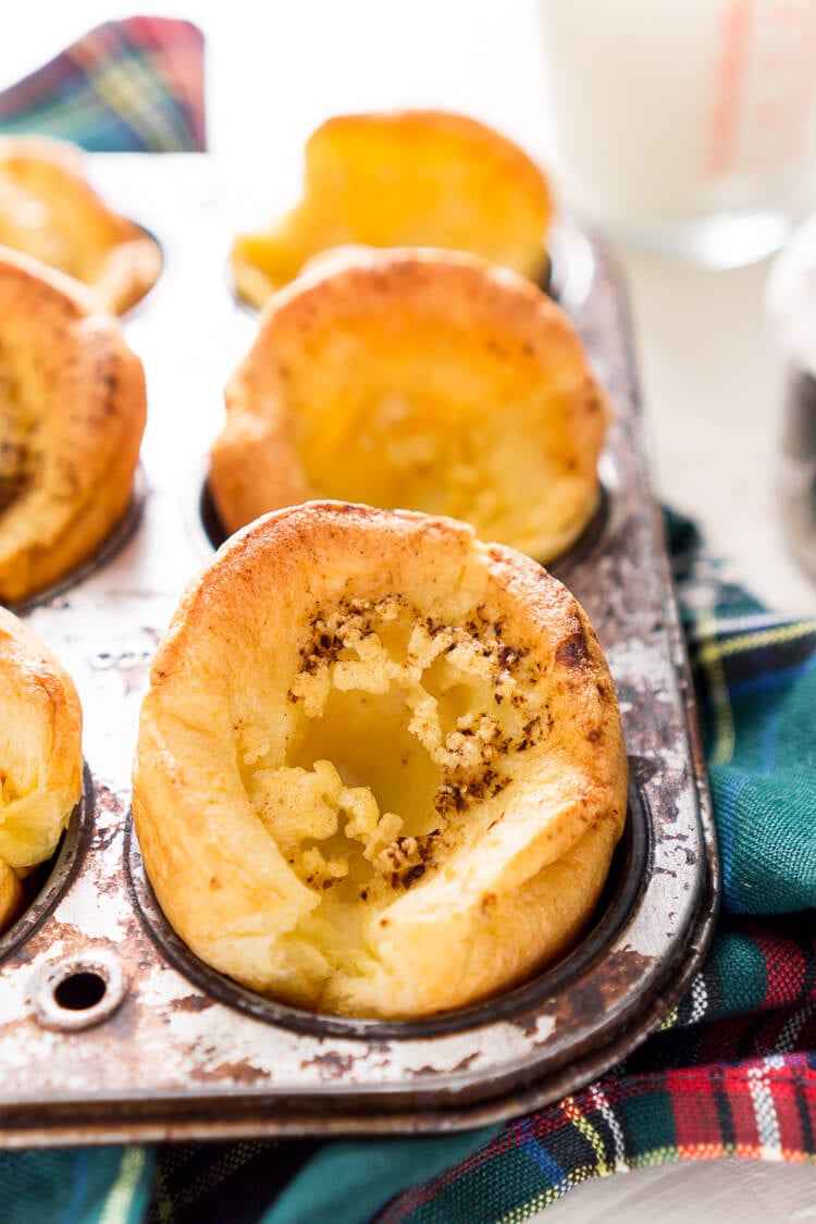 Easy Yorkshire Pudding Popovers are classic, 5-ingredient, English rolls that are delicious, quick and easy to make, and disappear fast! Pair them with a Sunday roast dinner or smother them in jam for breakfast!