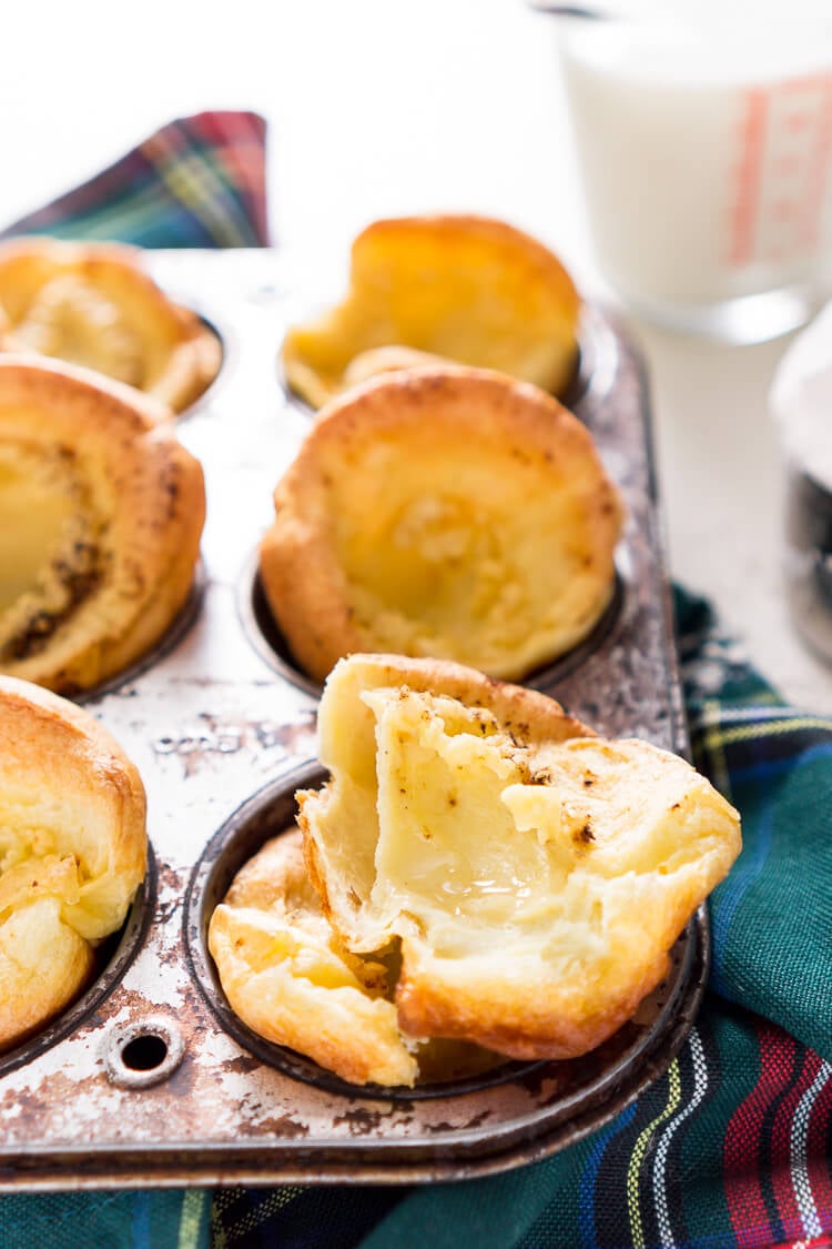 Easy Yorkshire Pudding Popovers are classic, 5-ingredient, English rolls that are delicious, quick and easy to make, and disappear fast! Pair them with a Sunday roast dinner or smother them in jam for breakfast!