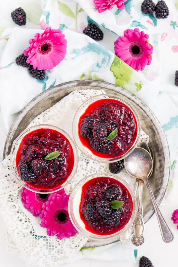 Blackberry Buttermilk Panna Cotta Recipe Sugar & Soul