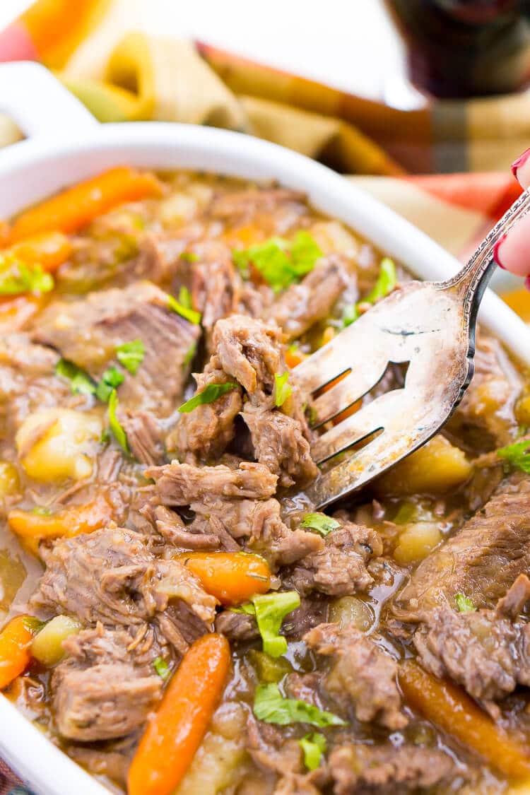 Instant Pot Pot Roast is a fast and delicious homestyle dinner recipe that's ready in about an hour with an Instant Pot or eight hours with a slow cooker. Loaded with carrot, potatoes, celery!