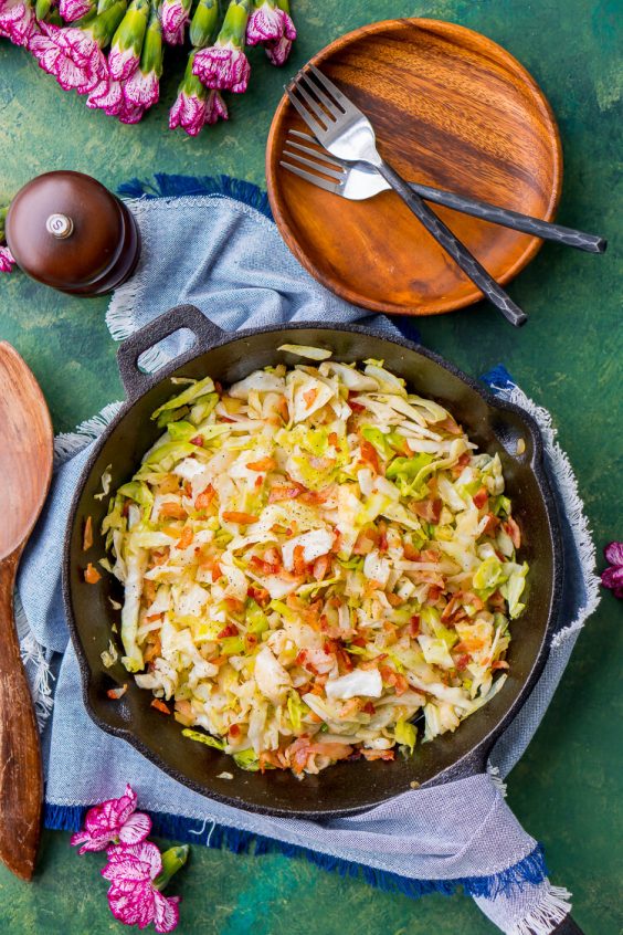 Easy Irish Fried Cabbage and Bacon Recipe Sugar and Soul