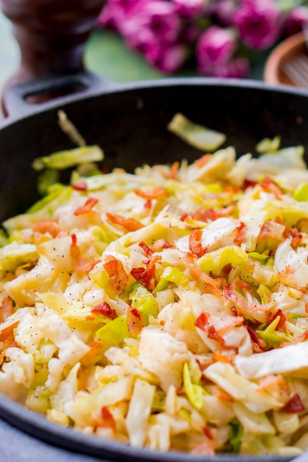 Easy Irish Fried Cabbage and Bacon Recipe Sugar and Soul