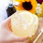 This Maple Lemonade is inspired by Maine and made with just lemon juice, maple syrup, and water. It's a refreshing cold drink for summer or fall!