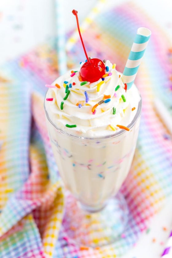 Birthday Cake Milkshake Recipe Sugar and Soul