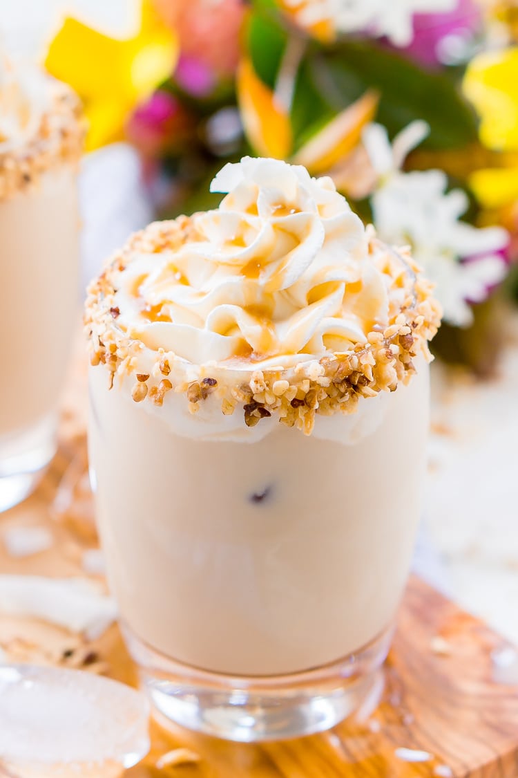 This German Chocolate Cocktail is a sweet dessert drink that's loaded with coconut, vanilla, chocolate, and caramel flavors! It can be made non-alcoholic too!