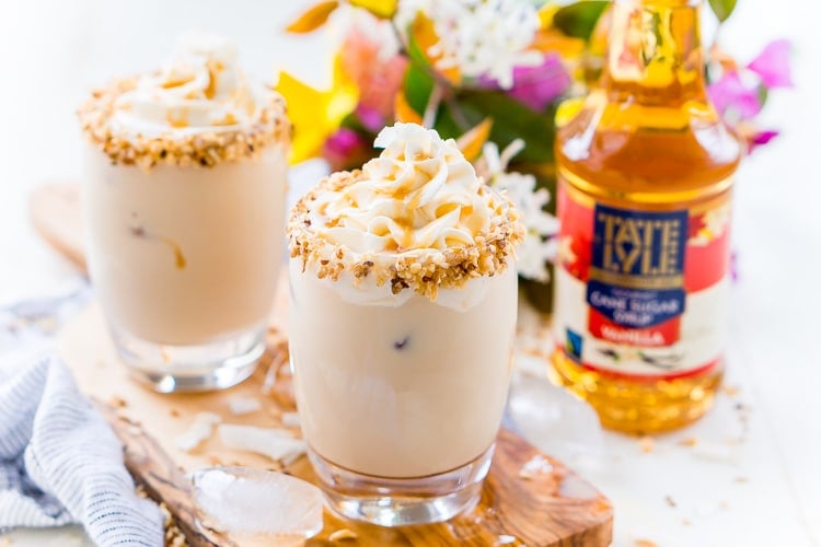 This German Chocolate Cocktail is a sweet dessert drink that's loaded with coconut, vanilla, chocolate, and caramel flavors! It can be made non-alcoholic too!