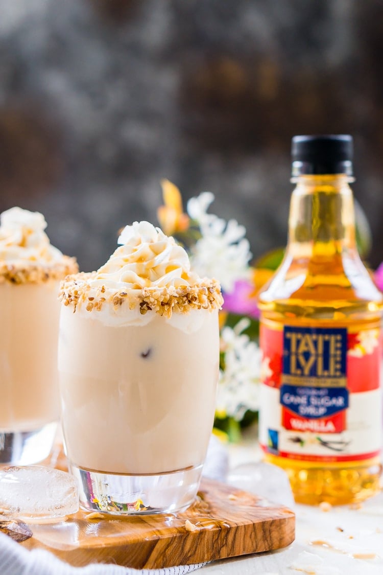 This German Chocolate Cocktail is a sweet dessert drink that's loaded with coconut, vanilla, chocolate, and caramel flavors! It can be made non-alcoholic too!
