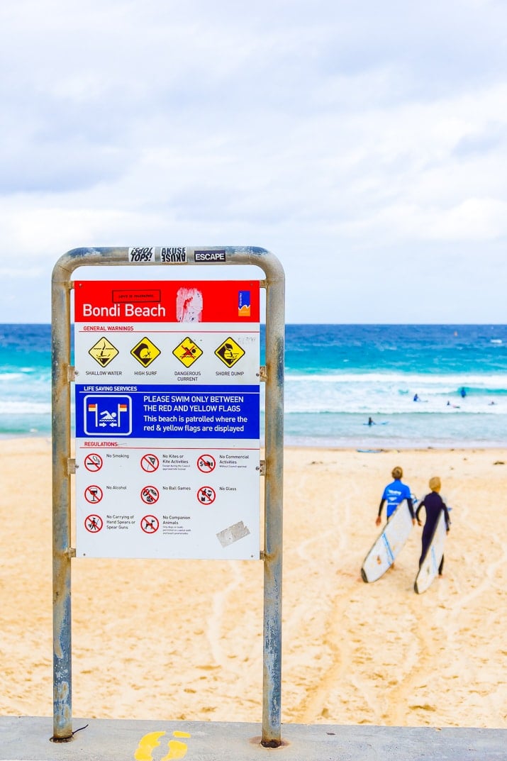 A Day At Bondi Beach is an absolute must when visiting Sydney, Australia. Go swimming, surfing, and eat your way along the boardwalk!