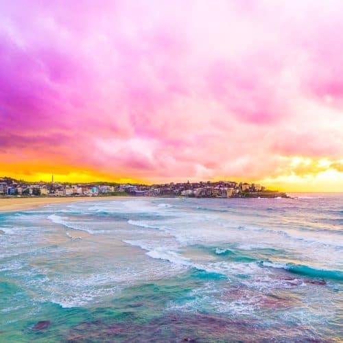 Sunrise And Surfing At Bondi Beach