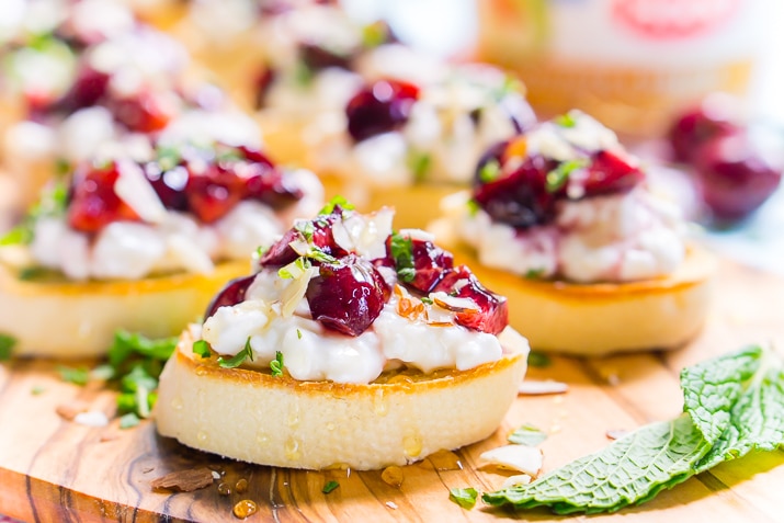 Cottage Cheese Cherry Crostini Sugar And Soul