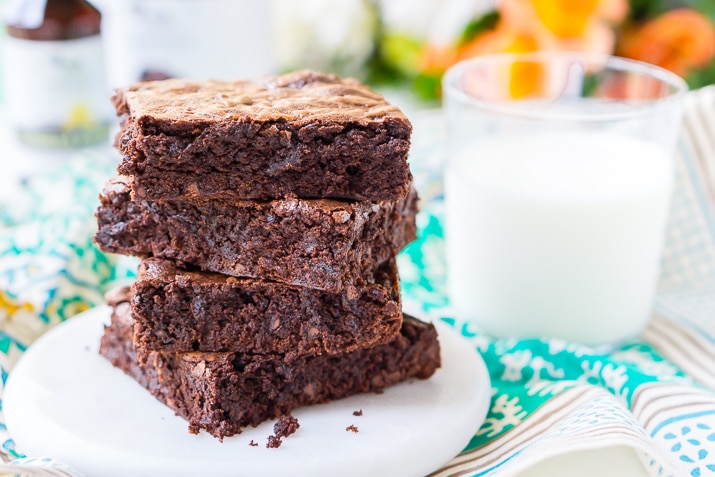 These classic Fudge Brownies are loaded with rich, deep, chocolate flavor and have a crisp top and fudgy center and are sure to be loved by everyone!