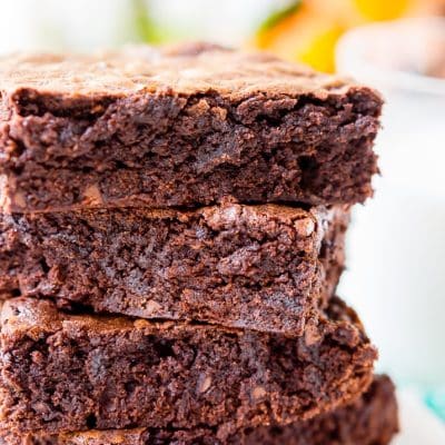 These classic Fudge Brownies are loaded with rich, deep, chocolate flavor and have a crisp top and fudgy center and are sure to be loved by everyone!