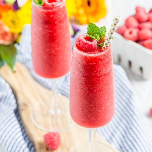 Raspberry Champagne Slushies