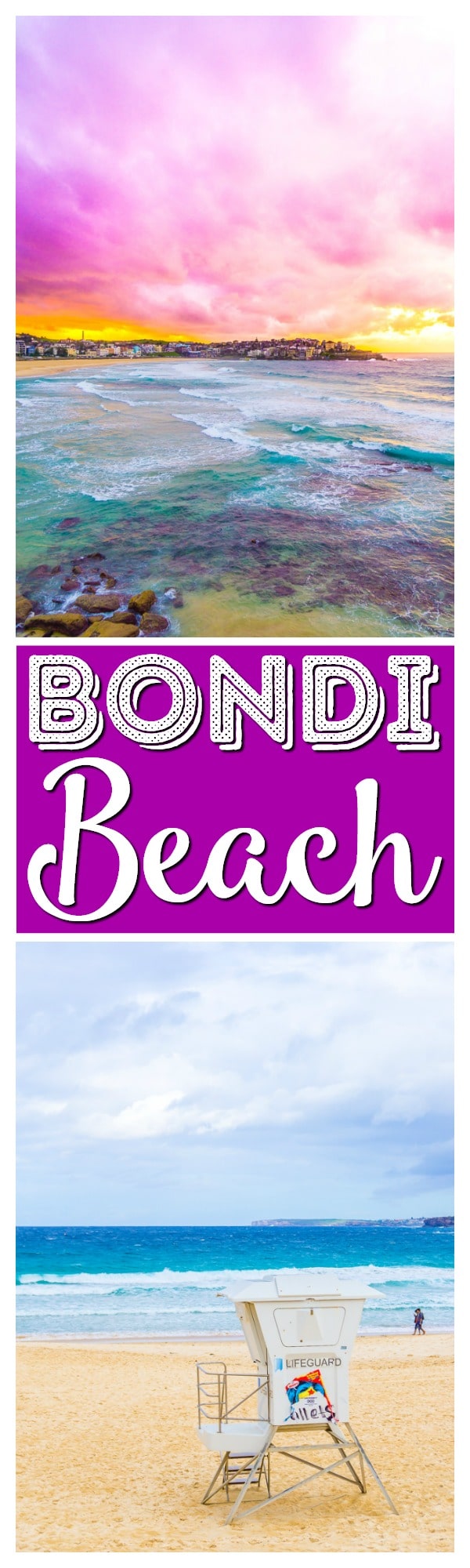 A Day At Bondi Beach is an absolute must when visiting Sydney, Australia. Go swimming, surfing, and eat your way along the boardwalk! via @sugarandsoulco