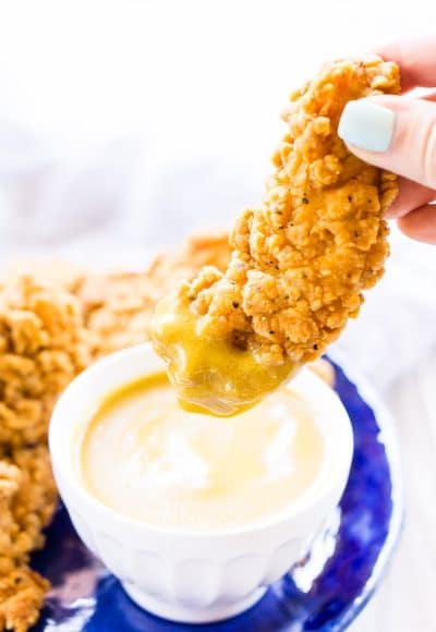 Maple Mustard Sauce is a twist on honey mustard that's made with just 3 ingredients you probably already have, use it on chicken, sandwiches, and more!