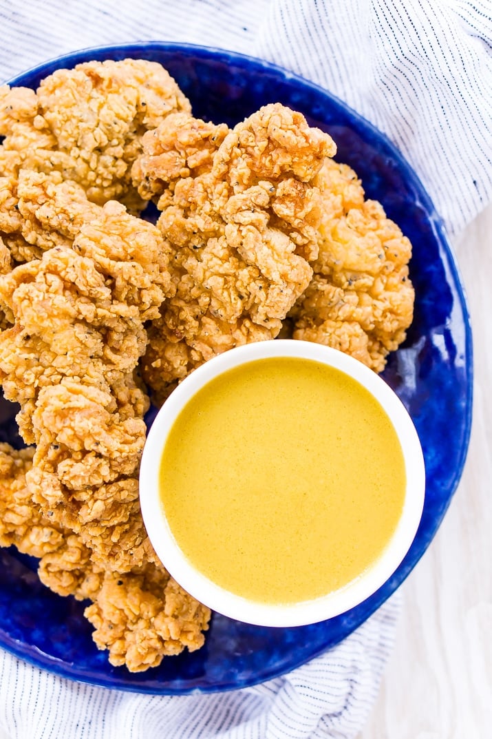 Maple Mustard Sauce is a twist on honey mustard that's made with just 3 ingredients you probably already have, use it on chicken, sandwiches, and more!
