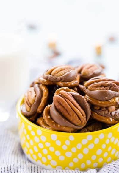 Pretzel Turtles are made with just three ingredients and everyone will love the mix of salty and sweet in this delicious little dessert candy!