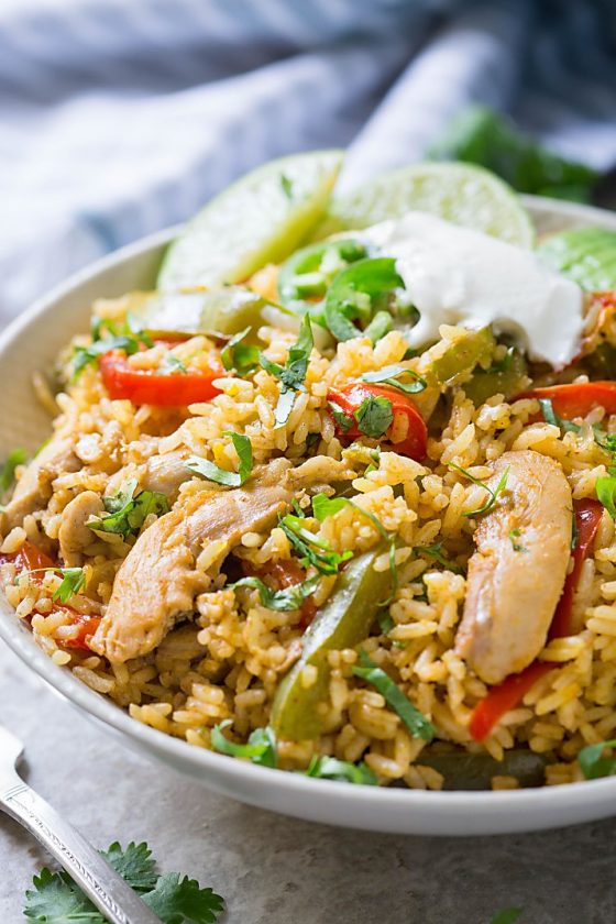 Chicken Fajita Rice Dinner Recipe Sugar and Soul