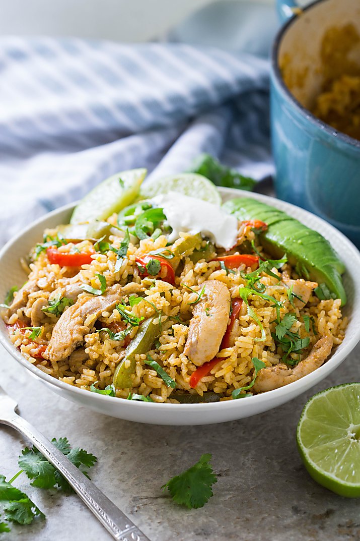 This chicken fajita rice is packed with authentic Mexican flavors. Super easy & delicious Mexican fried rice for lunch or dinner.