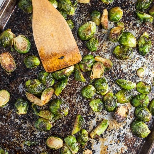 Maple Sesame Roasted Brussels Sprouts