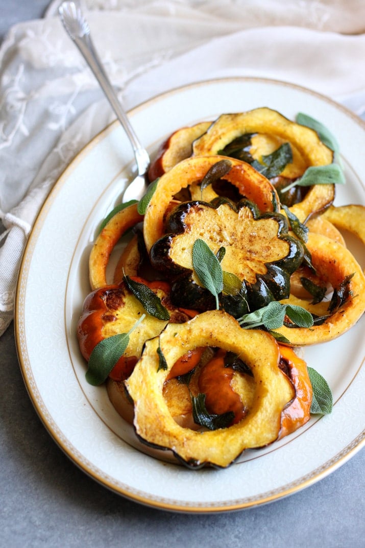 This simple recipe for Roasted Winter Squash with Brown Butter and Sage is a quick side dish that you can prepare in just 30 minutes. It’s a great way to utilize in season produce and celebrate Fall’s flavor.