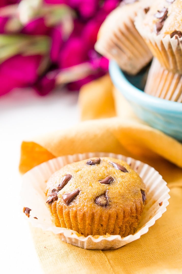 Easy Pumpkin Muffins Recipe with Chocolate Chips