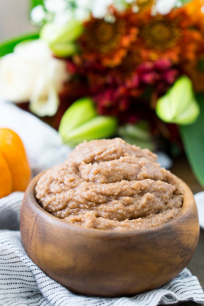 This Pumpkin Spice Sugar Scrub is an easy DIY beauty recipe that will have your skin feeling soft and smelling seasonal! Made with coconut oil, sugar, and spices!