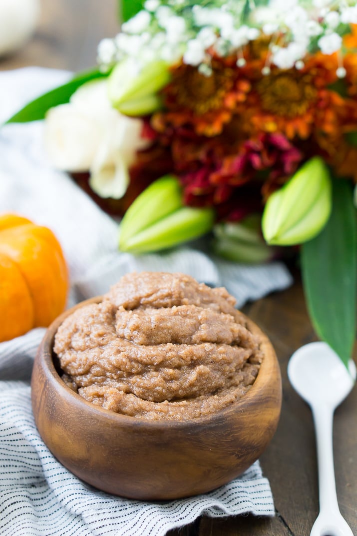 This Pumpkin Spice Sugar Scrub is an easy DIY beauty recipe that will have your skin feeling soft and smelling seasonal! Made with coconut oil, sugar, and spices! Makes a great gift!