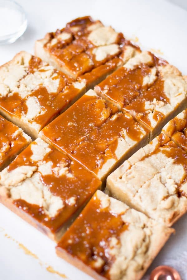 Easy Salted Caramel Blondies Recipe Sugar and Soul