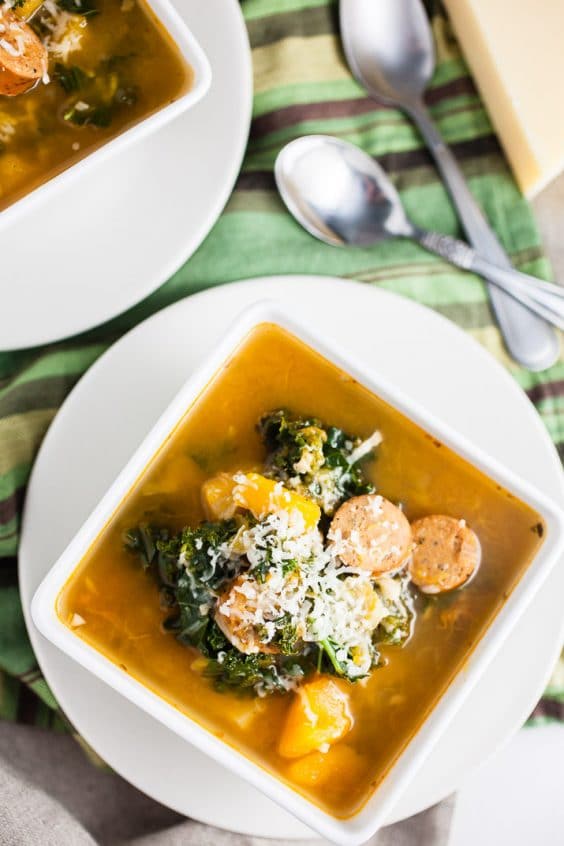 Butternut Squash Sausage and Kale Soup Sugar and Soul