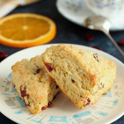 These delicious Cranberry Orange Scones are great for breakfast, as an afternoon snack, or even as a dessert. The smaller portion is perfect for a quick bite on the go without the guilt.