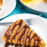 Pumpkin Cheesecake with Cinnamon Caramel Sauce