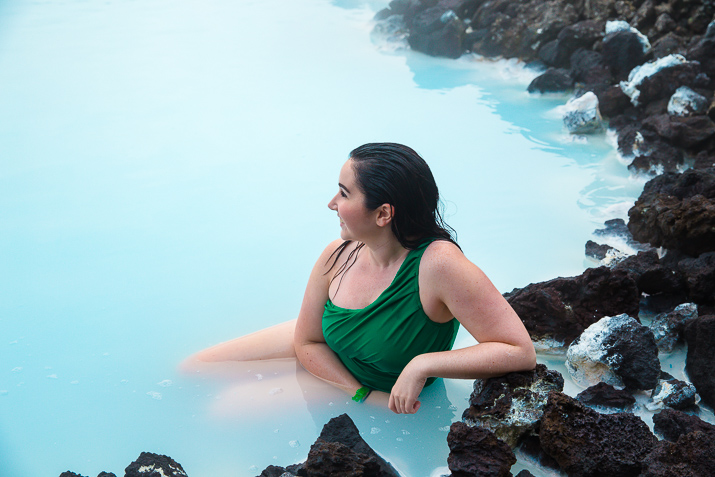 Woman at Blue Lagoon in Iceland