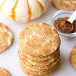 Classic snickerdoodle cookies get dressed up for fall in this Pumpkin Spice Snickerdoodles recipe. These big, soft cookies with a crisp pumpkin spice coating are sure to be a fall favorite!