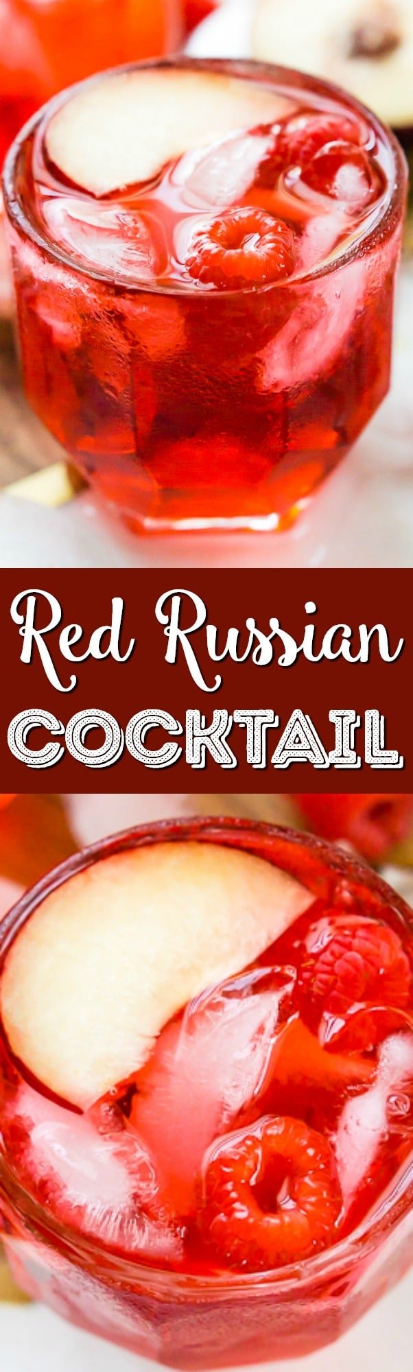  A Red Russian Cocktail is made with equal parts cherry liqueur and vodka over ice. Serve it up in a punch bowl for parties or serve it in short glasses for individual cocktails.  via @sugarandsoulco