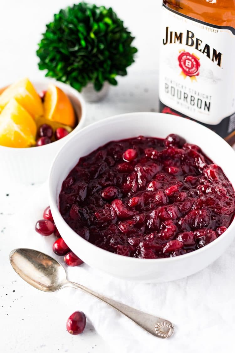 Orange Bourbon Cranberry Sauce