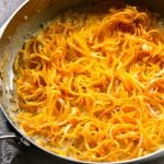 These Butternut Squash Noodles with Sage Cream Sauce are creamy, crunchy, and earthy - a perfect bite of Fall!