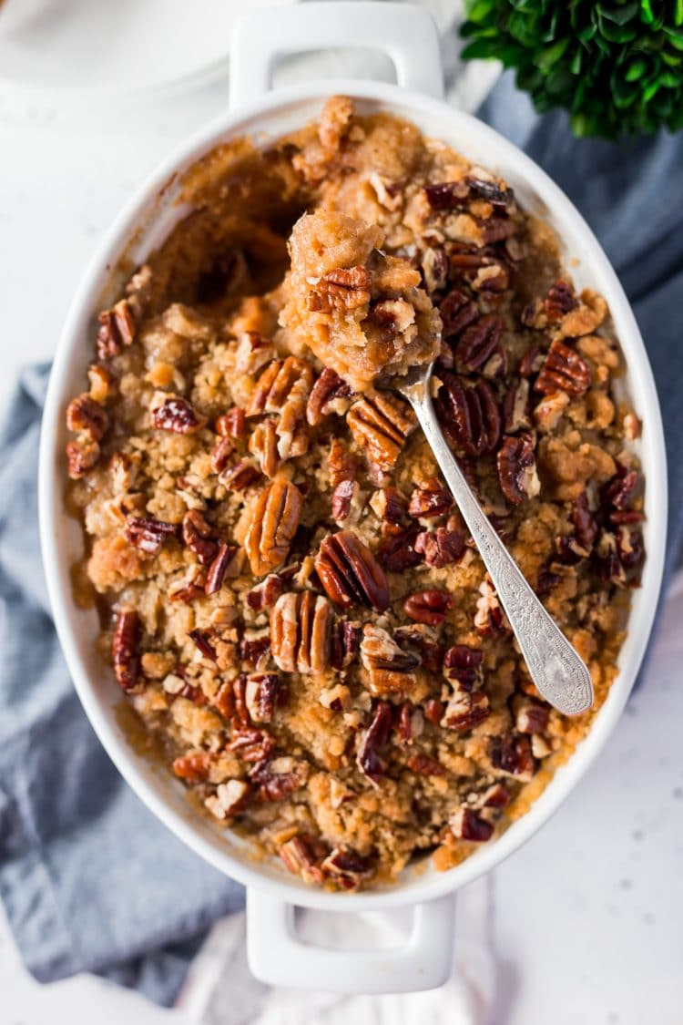 Sweet Potato Casserole with Pecans and Brown Sugar