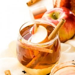 This Apple Crumble Cocktail is so simple to make and tastes like a crumbly apple pie in liquid form, a delicious fall alcoholic drink you can make in minutes!
