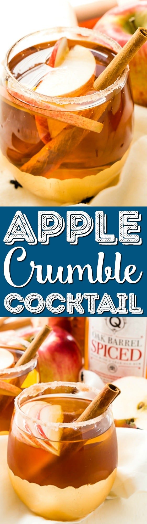 This Apple Crumble Cocktail is so simple to make and tastes like a crumbly apple pie in liquid form, a delicious fall alcoholic drink you can make in minutes! via @sugarandsoulco