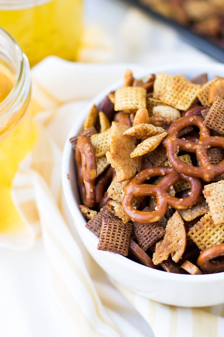 Crunchy, buttery and full of flavor this easy crunchy party mix is the perfect snack for holiday entertaining!