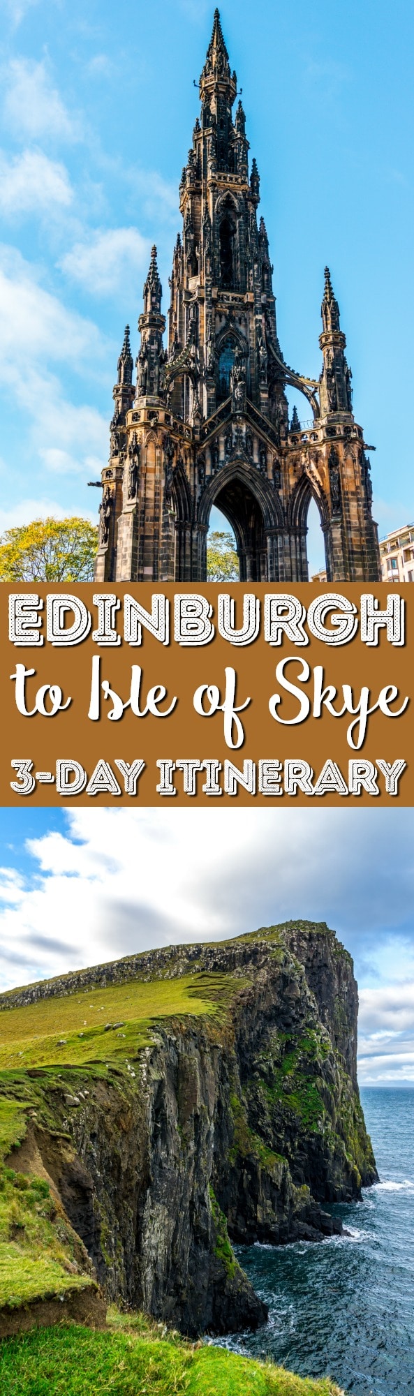 If you're visiting Scotland, make sure you make the trip from Edinburgh to the Isle of Skye! Here's a 3-day itinerary to help guide you along your journey! via @sugarandsoulco