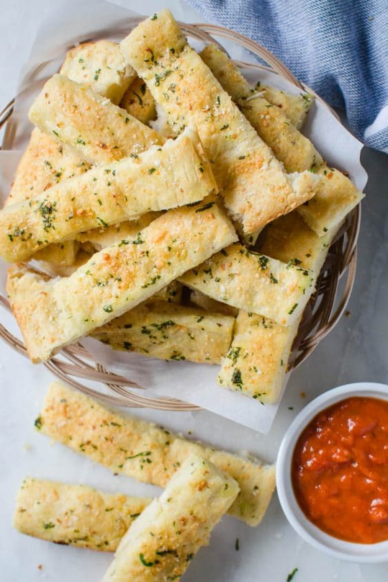 Garlic Parmesan Breadsticks Recipe Sugar & Soul