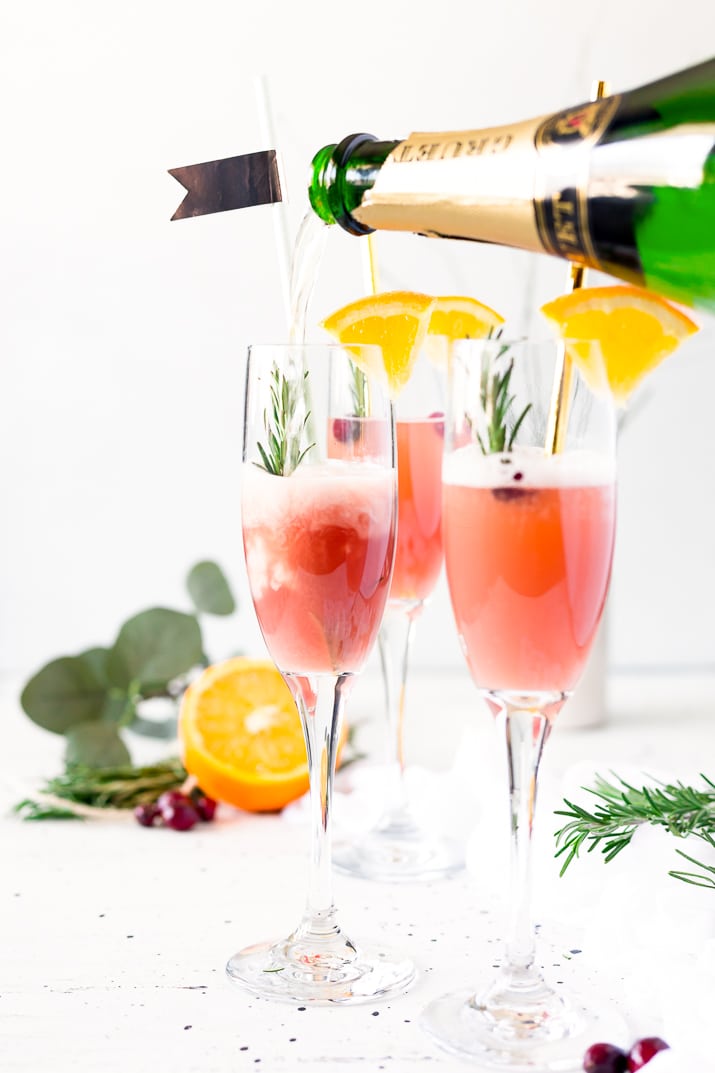 How to Make Cranberry Orange Mimosa Cocktails