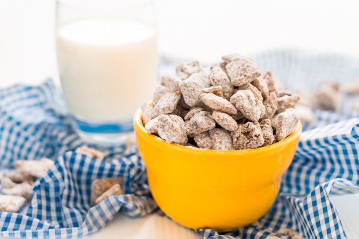 Chocolate Peanut Butter Muddy Buddies - Puppy Chow Recipe