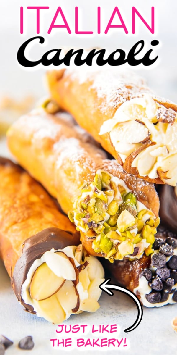 Homemade cannoli are so easy to make and taste just as satisfying as one bought from an Italian bakery. The crispy shell and creamy, sweetened ricotta cheese filling are to die for and will make any day a little extra special! via @sugarandsoulco