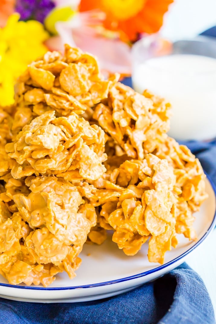 Butterscotch Cornflake Cookies are and easy no-bake dessert